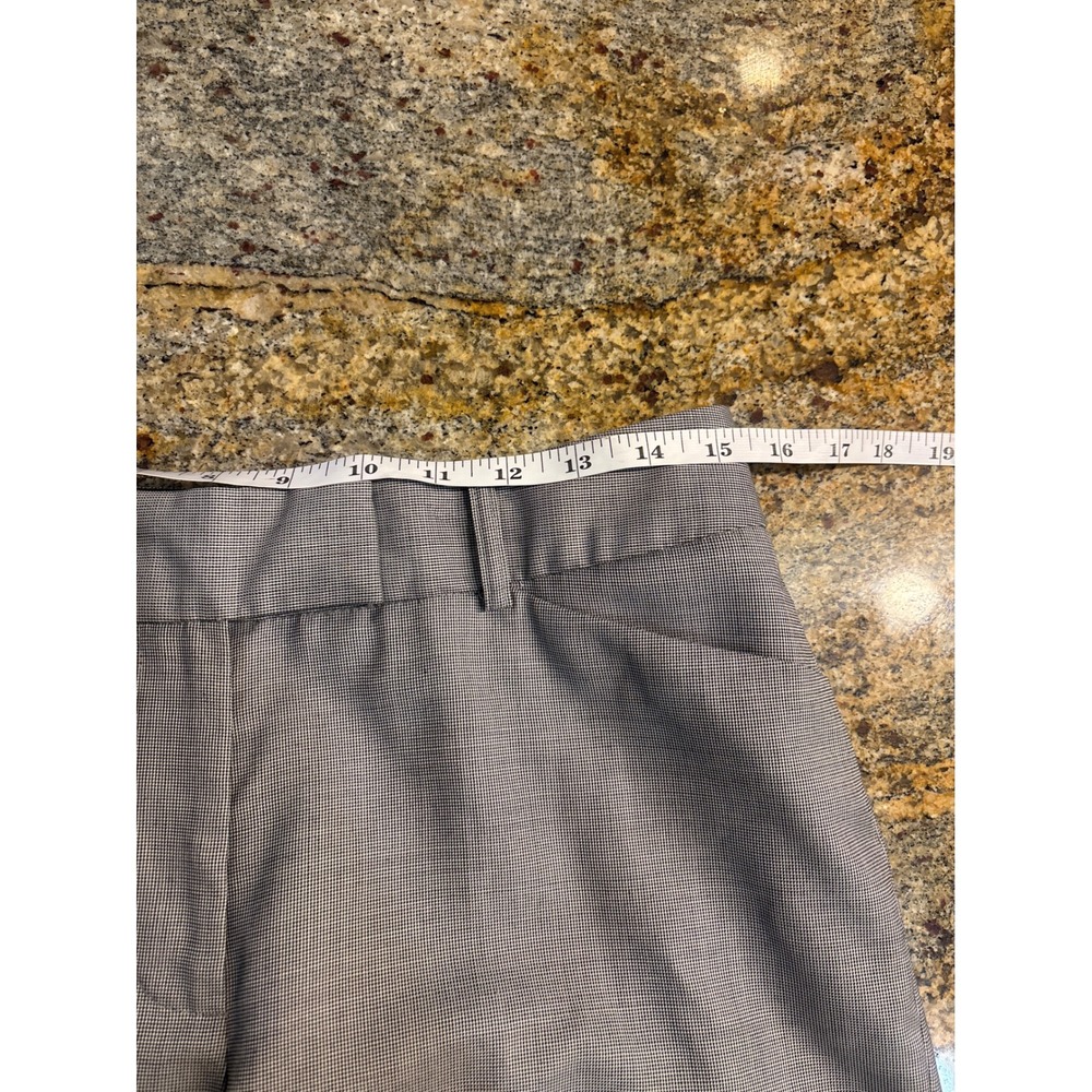 Anne Klein Suit Womens 6 Grey Micro Houndstooth Blazer Pants Set Wool Blend - Picture 9 of 15